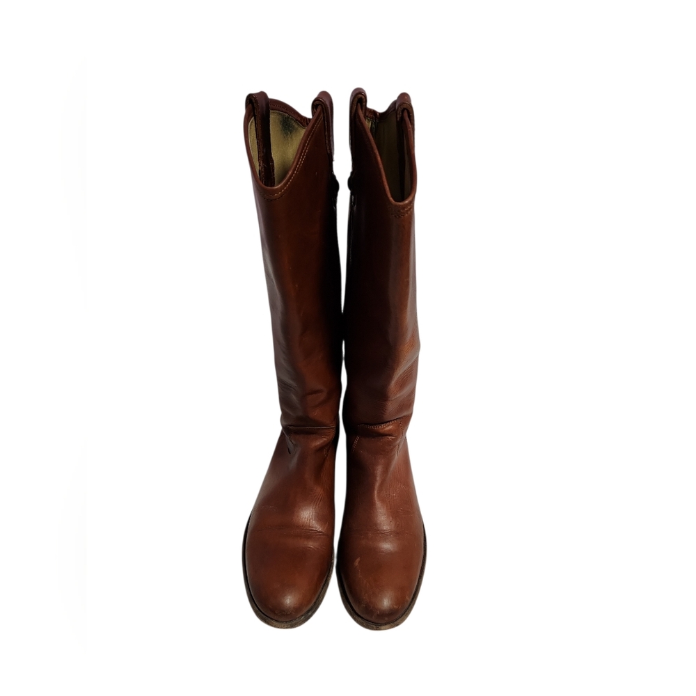 Frye Melissa Chesnut Tall Leather Boots - Picture 1 of 9
